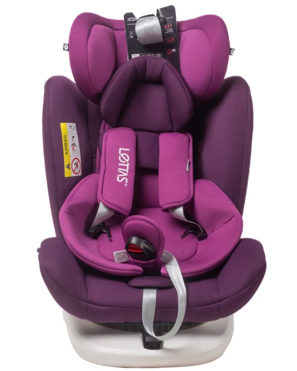 Lottas Purple Car Seat for Babies & Toddlers – Rear & Forward Facing, with Isofix.