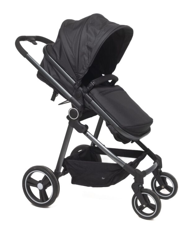 2-in-1 Convertible Baby Stroller, Bassinet Stroller, Black.