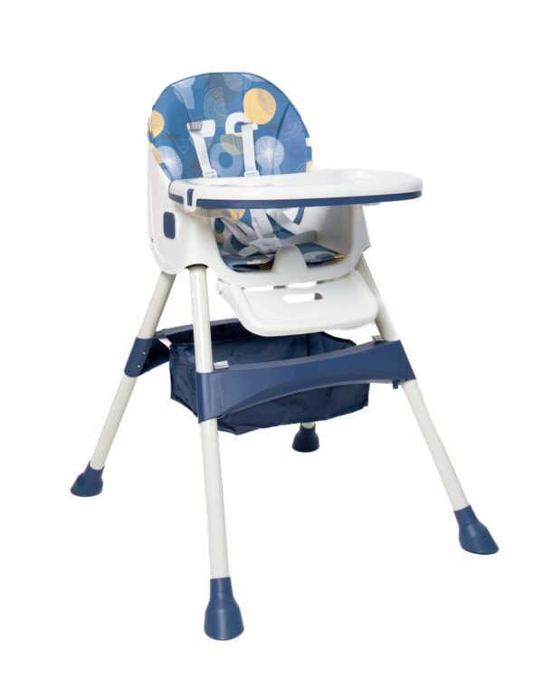 2-in-1 Baby High Chair, Foldable, Feeding Chair, For ages 6 months and Up, Blue.