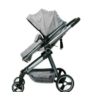 2-in-1 Convertible Baby Stroller, Bassinet Stroller,Mid Range Stroller, Unisex Grey.