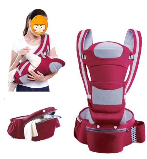 3-in-1 Convertible Baby Carrier, Pink.