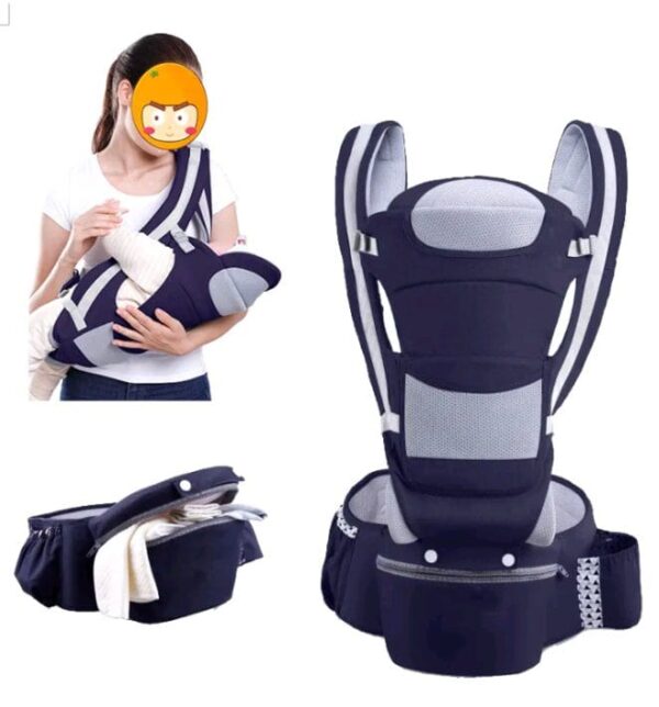 3-in-1 Convertible Baby Carrier, Blue.