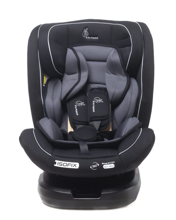 Jack & Jill Baby Car Seat, Black, Isofix, 360 degrees rotation, 0-12 years.